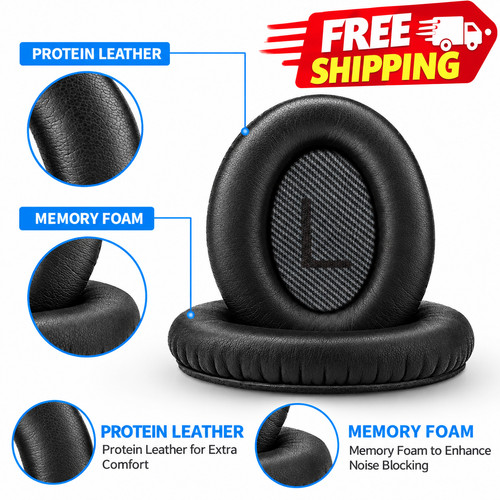 Replacement black ear pads - black,