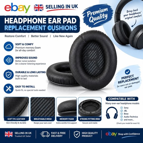 Replacement ear pads cushion - replacement,